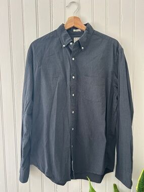 J.Crew Men's Button-Down Oxford Shirt - Charcoal